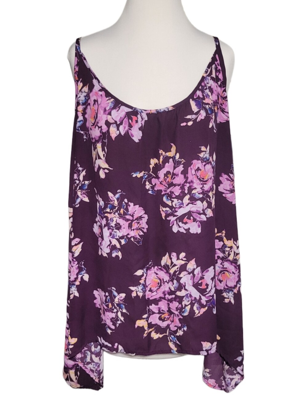 torrid Purple Floral Scoop Neck Camisole Size 2